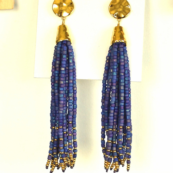 Gorjana Jewelry - GORJANA TASSEL GOLD EARRINGS beaded beaded NWT